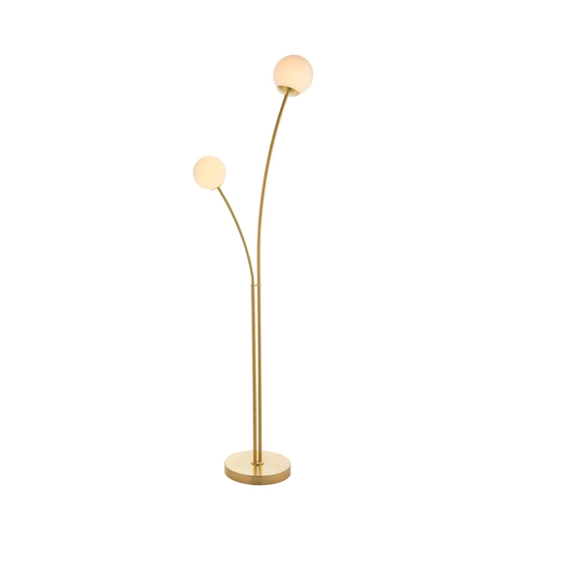 Brushed Gold Art Deco Floor Lamp - The Farthing