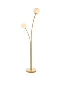 Brushed Gold Art Deco Floor Lamp - The Farthing