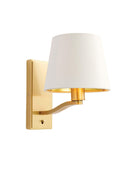 Brushed Satin Gold Wall Light with Shade - The Farthing