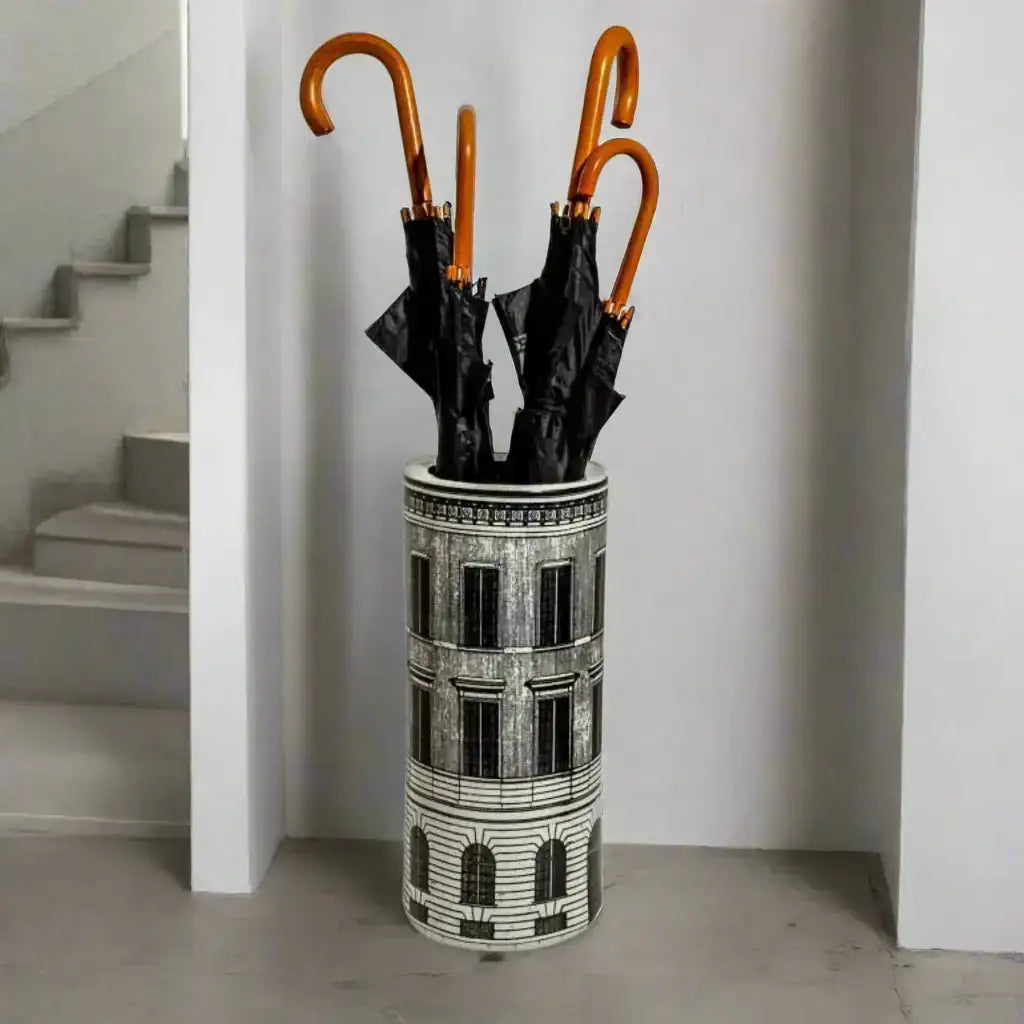 Building Facade Ceramic Umbrella Stand