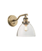 Burnished Brass Glass Wall Light - The Farthing