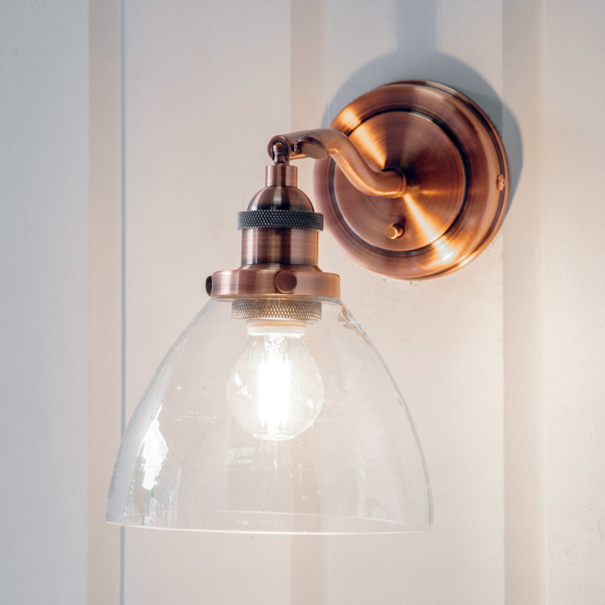 Burnished Copper Glass Wall Light 5