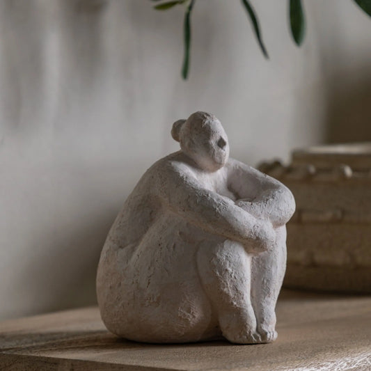 Cement Sitting Figure Ornament