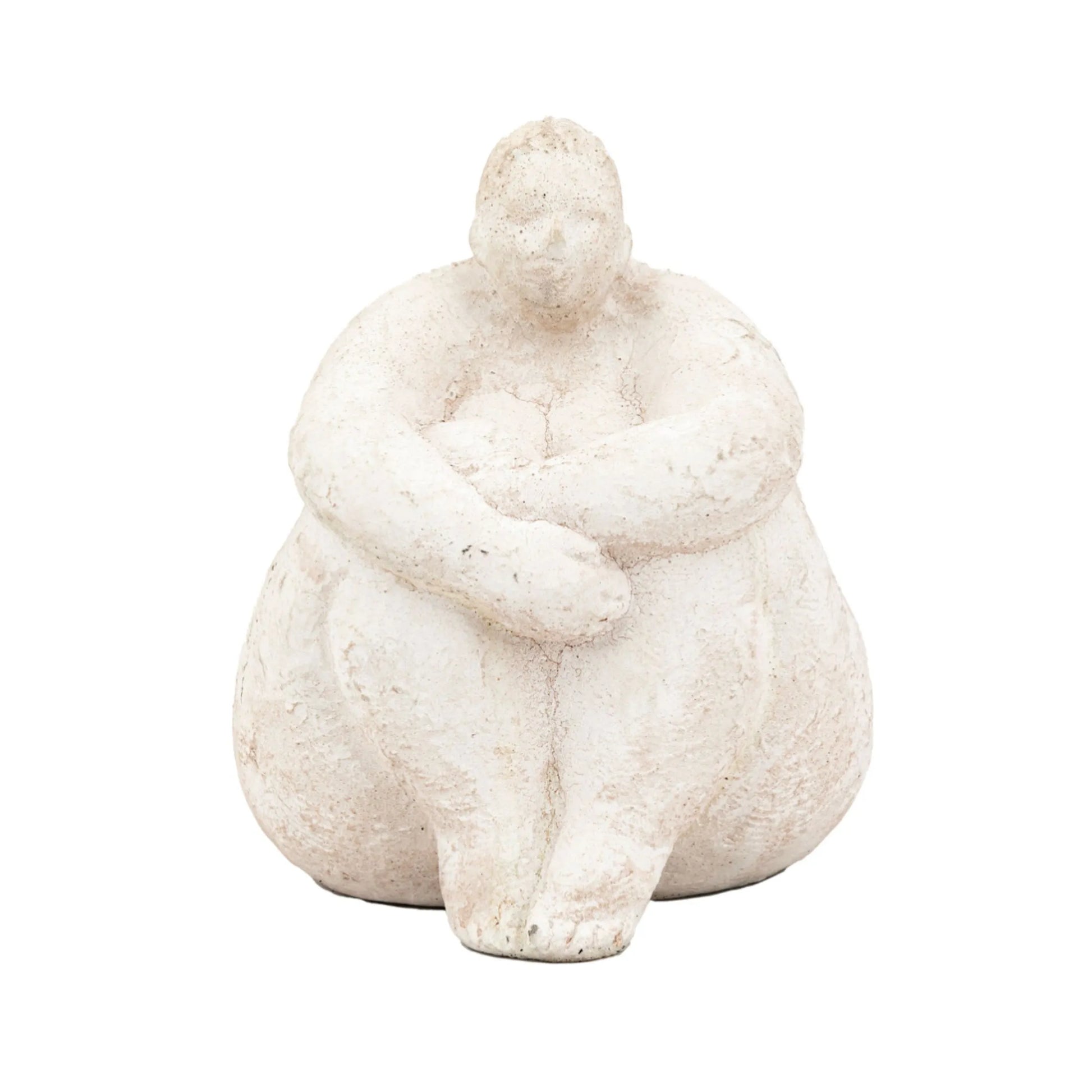 Cement Sitting Figure Ornament 1