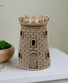 Ceramic Castle Turret Lighthouse Candleholder