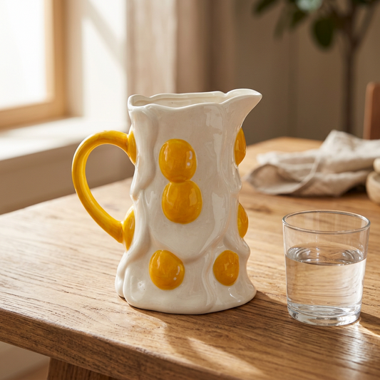 Ceramic Fried Eggs Jug