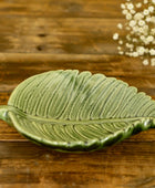 Ceramic Green Leaf Dish 1