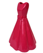 Red dress with a bow on a white background