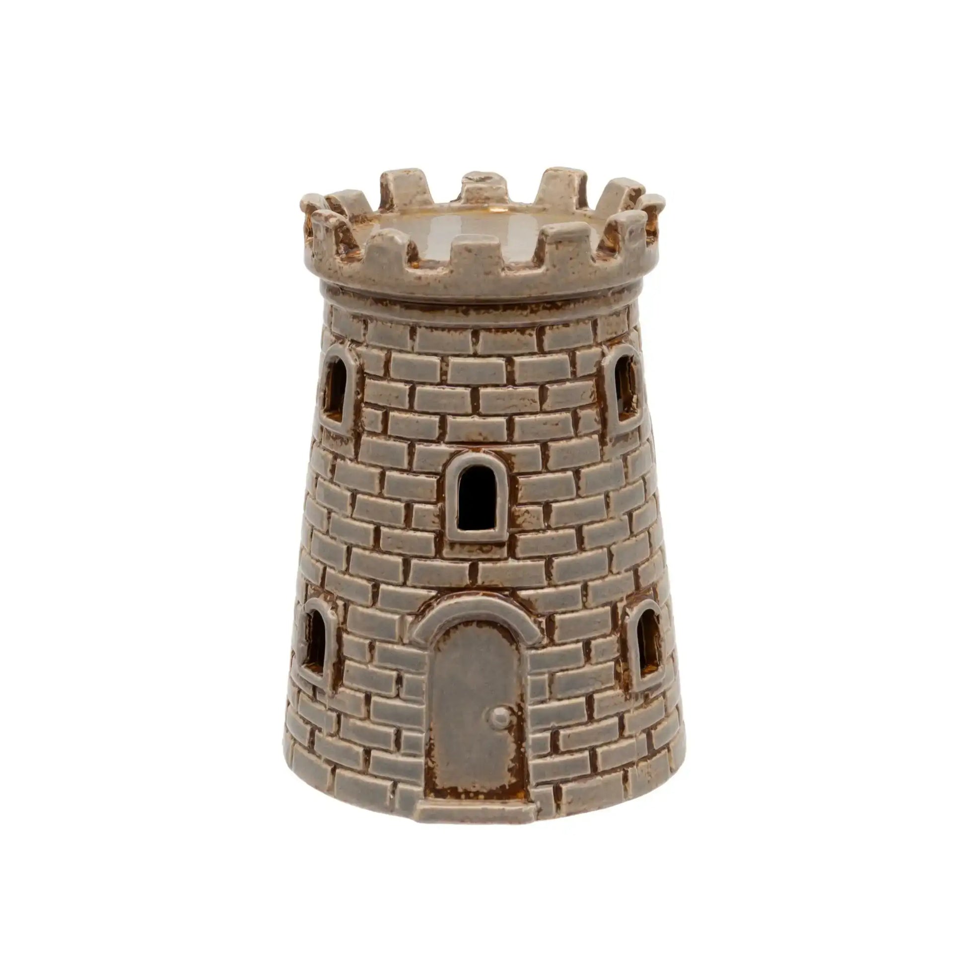 Ceramic Castle Turret Lighthouse Candleholder 2
