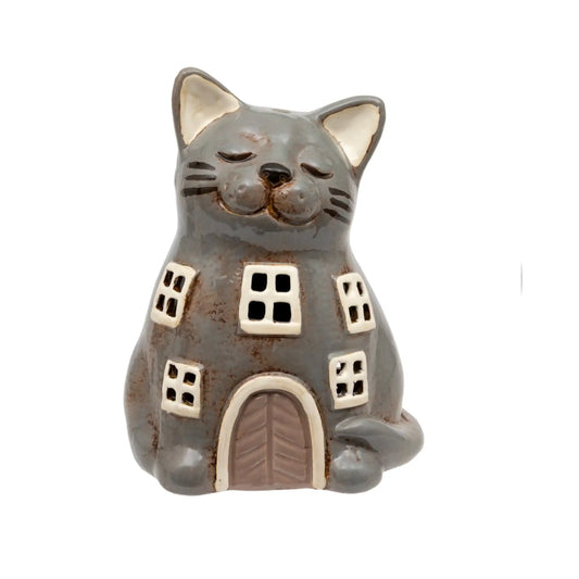 Ceramic Cat Candleholder