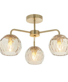 Champagne Lustre Glass Globe Ceiling Light 1