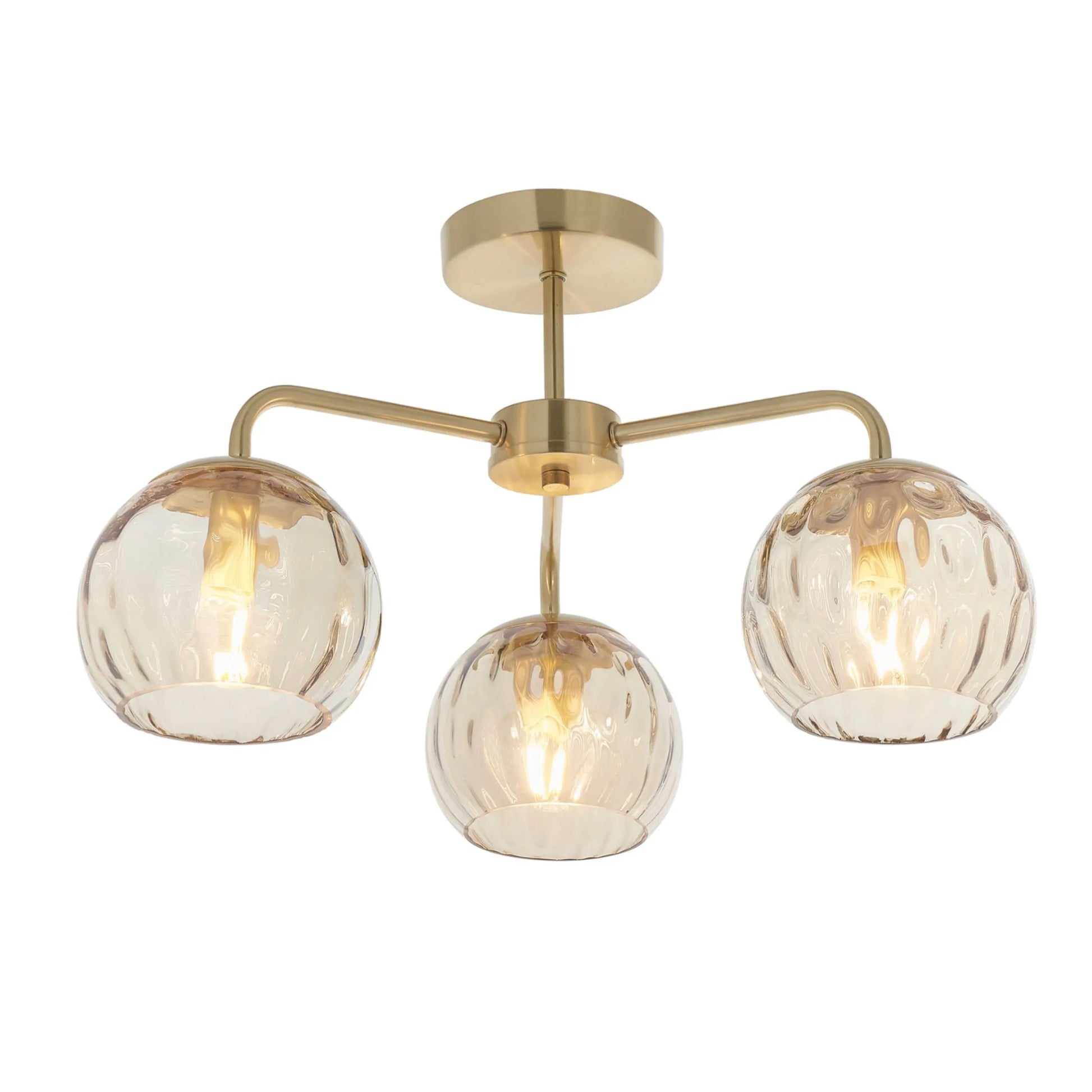 Champagne Lustre Glass Globe Ceiling Light 1