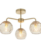 Champagne Lustre Glass Globe Ceiling Light 1