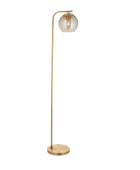 Champagne Lustre Glass Globe Floor Lamp - The Farthing