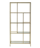 Champagne Metal and Glass Open Display Shelf Unit 2
