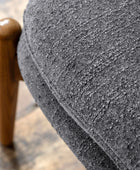 Charcoal Boucle Fabric Foot Stool 322