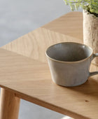 Chevron Topped Oak Square Side Table FARTHING 2