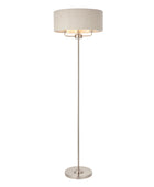 Chrome Floor Lamp with Fabric Shade 2