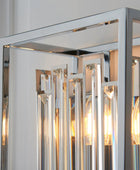 Chrome Framed Bevelled Glass Wall Light