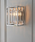 Chrome Framed Bevelled Glass Wall Light 5