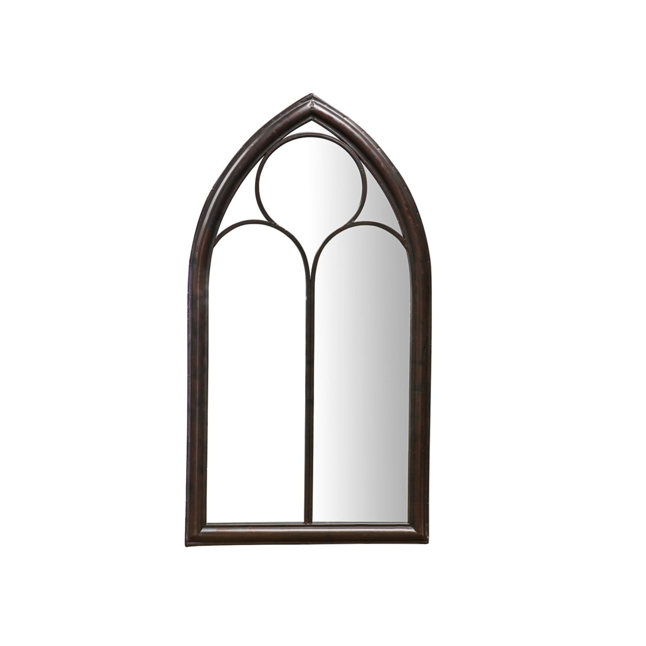 Church Window Inspired Outdoor Garden Wall Mirror 2