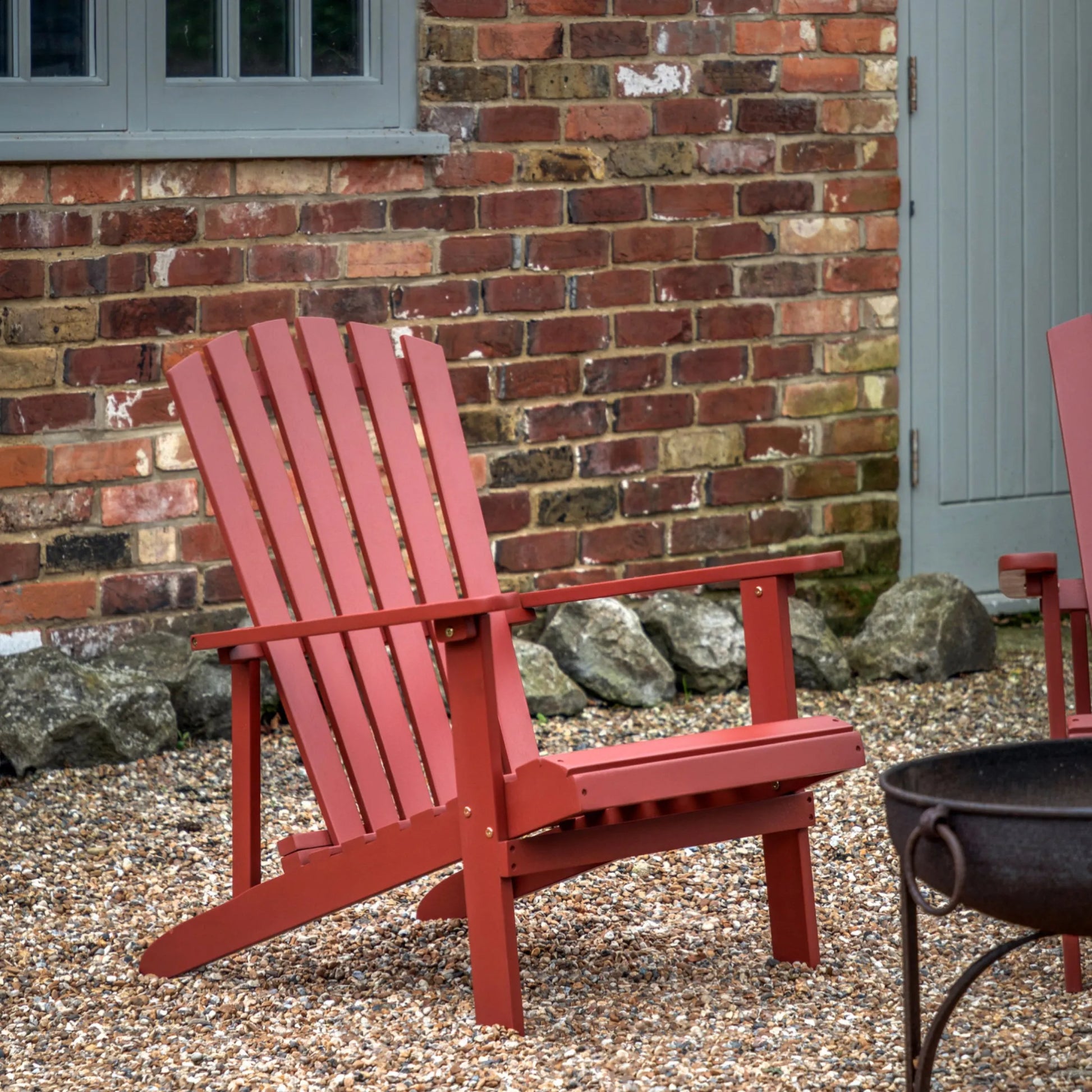 Classic Inspired Garden Lounge Chair in Rust 6