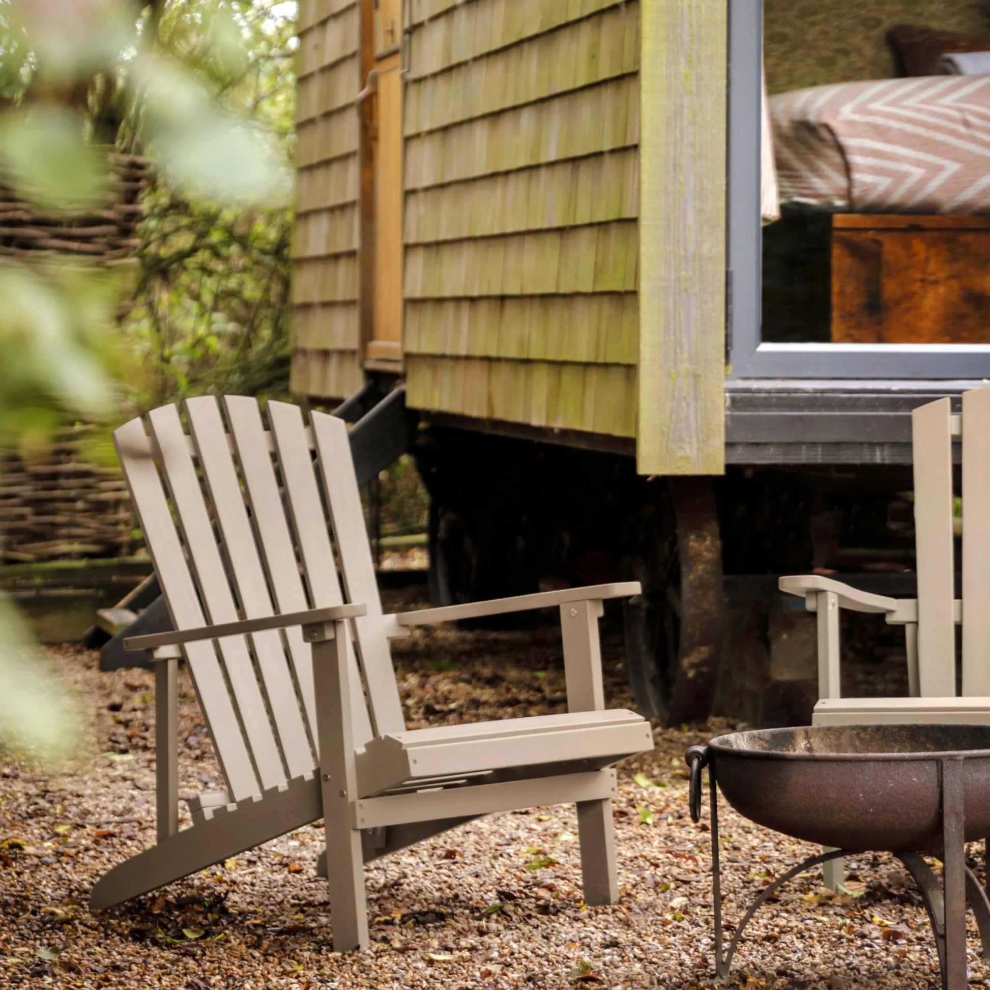 Classic Inspired Garden Lounge Chair in Taupe 6