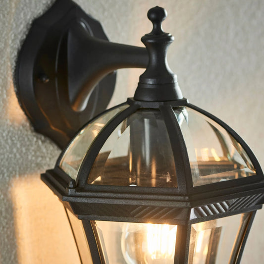 Classic Exterior Black Metal Chedington Wall Light 5