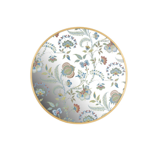 Colourful Decorative Flower Patterned Glass Mirror - The Farthing