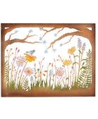 Colourful Garden View Metal Garden Wall Art - The Farthing