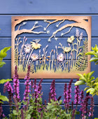 Colourful Garden View Metal Garden Wall Art - The Farthing