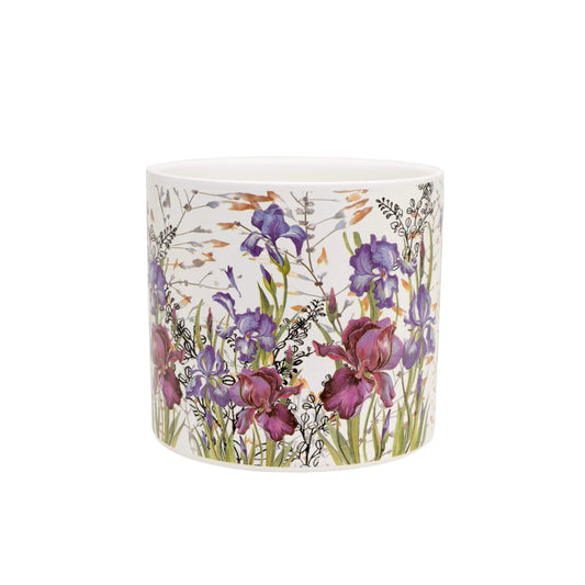 Colourful Iris Pattern Ceramic Plant Pot - The Farthing