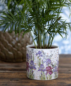 Colourful Iris Pattern Ceramic Plant Pot - The Farthing