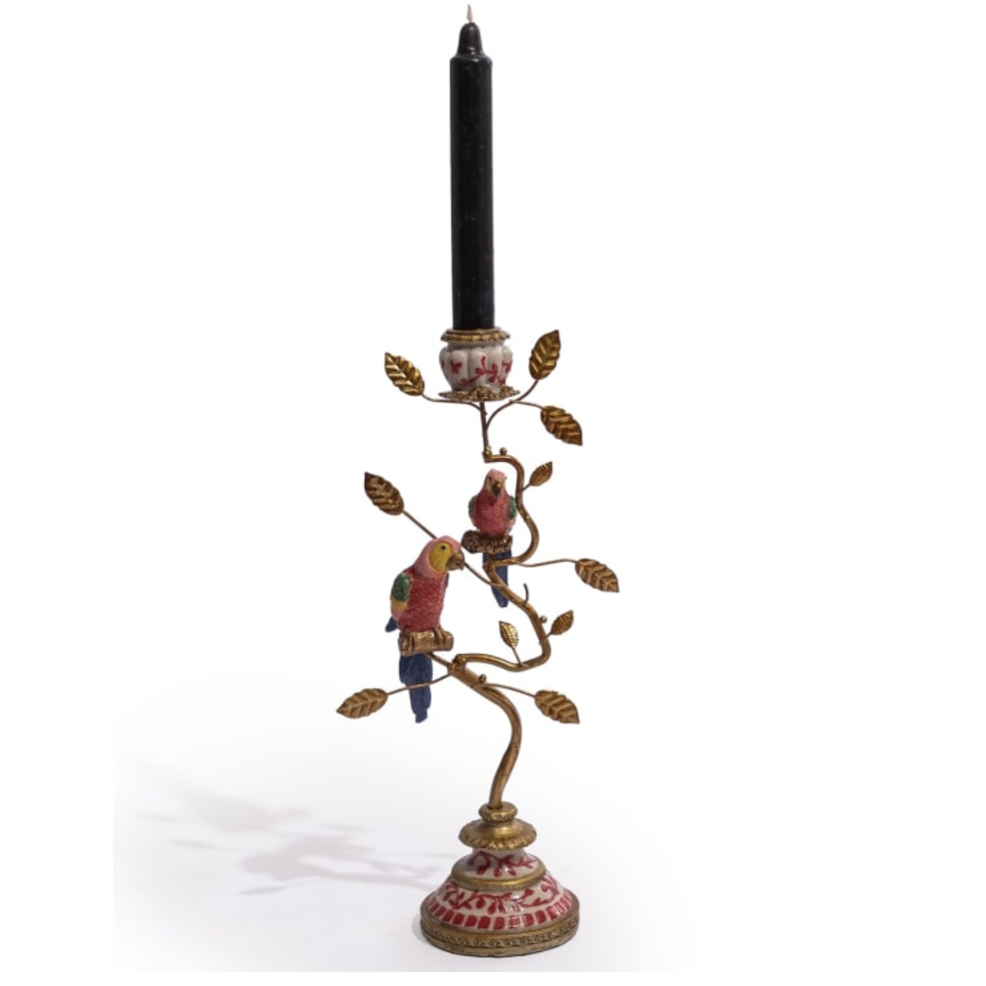 Colourful Parrots On Branch Candle Holder 4