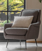 Comfy Dark Grey Linen Armchair