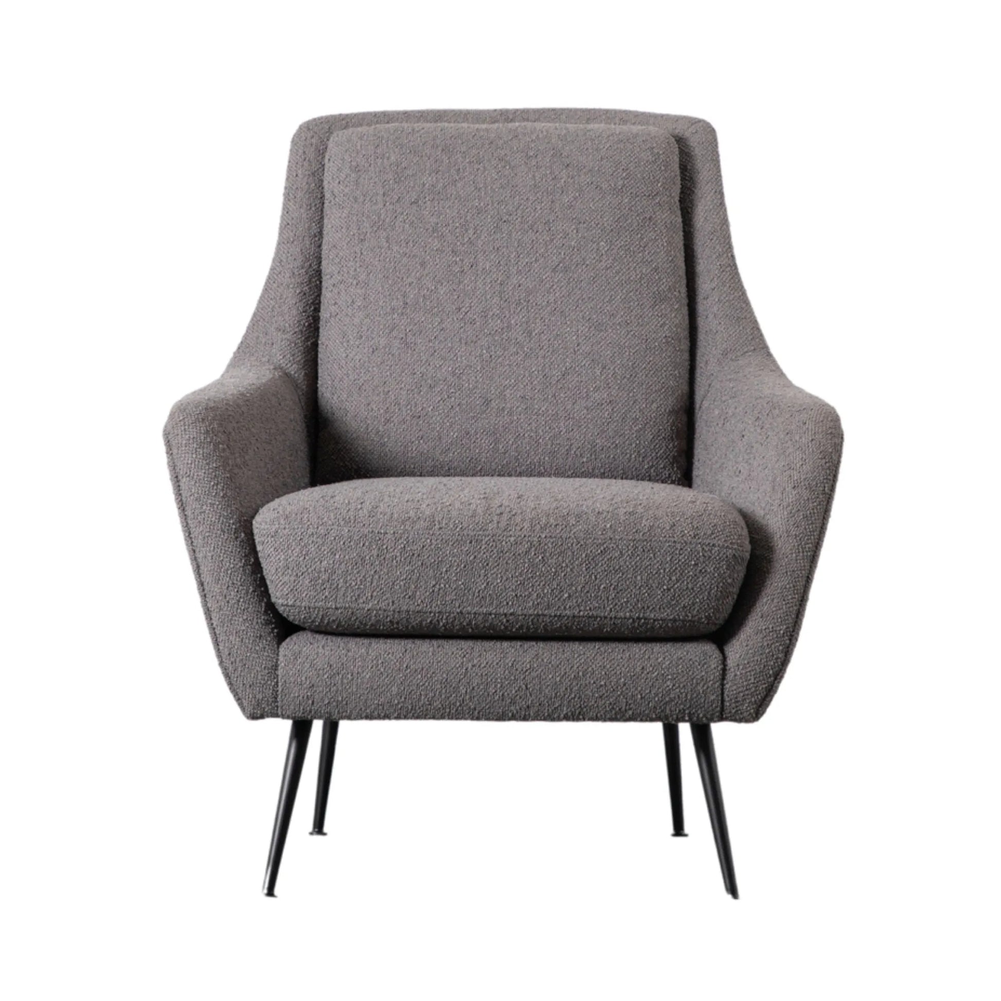 Comfy Dark Grey Linen Armchair 3