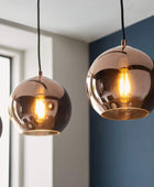 Copper Mirrored Glass Trio Pendant Light - The Farthing