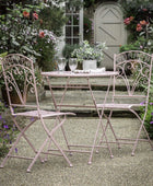 Coral Pink Metal 2 Seater Bistro Set - The Farthing