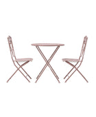 Coral Pink Metal 2 Seater Bistro Set - The Farthing