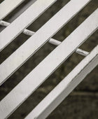 Country Style Distressed White Metal Garden Bench - The Farthing