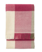 Cranberry and Olive Woven Throw 1