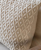 Cream Boho Woven Cushion