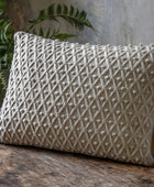 Cream Boho Woven Cushion 4