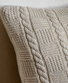 Cream Cable Knit Cushion