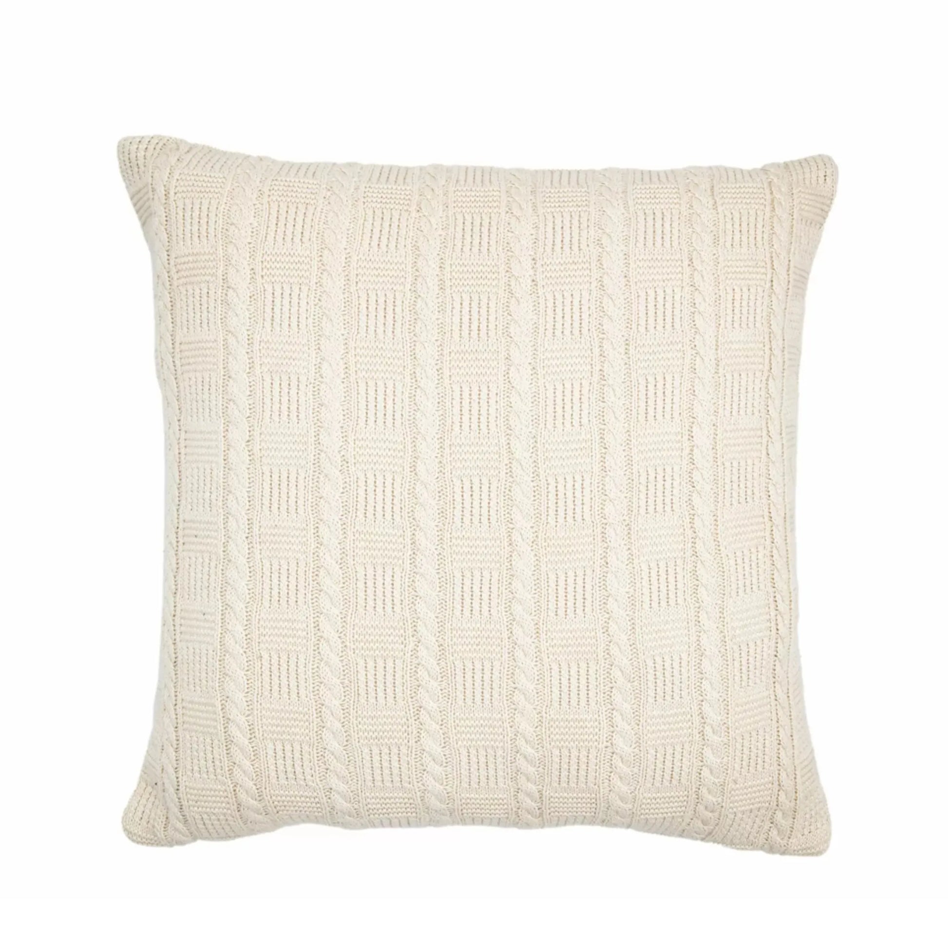 Cream Cable Knit Cushion 1