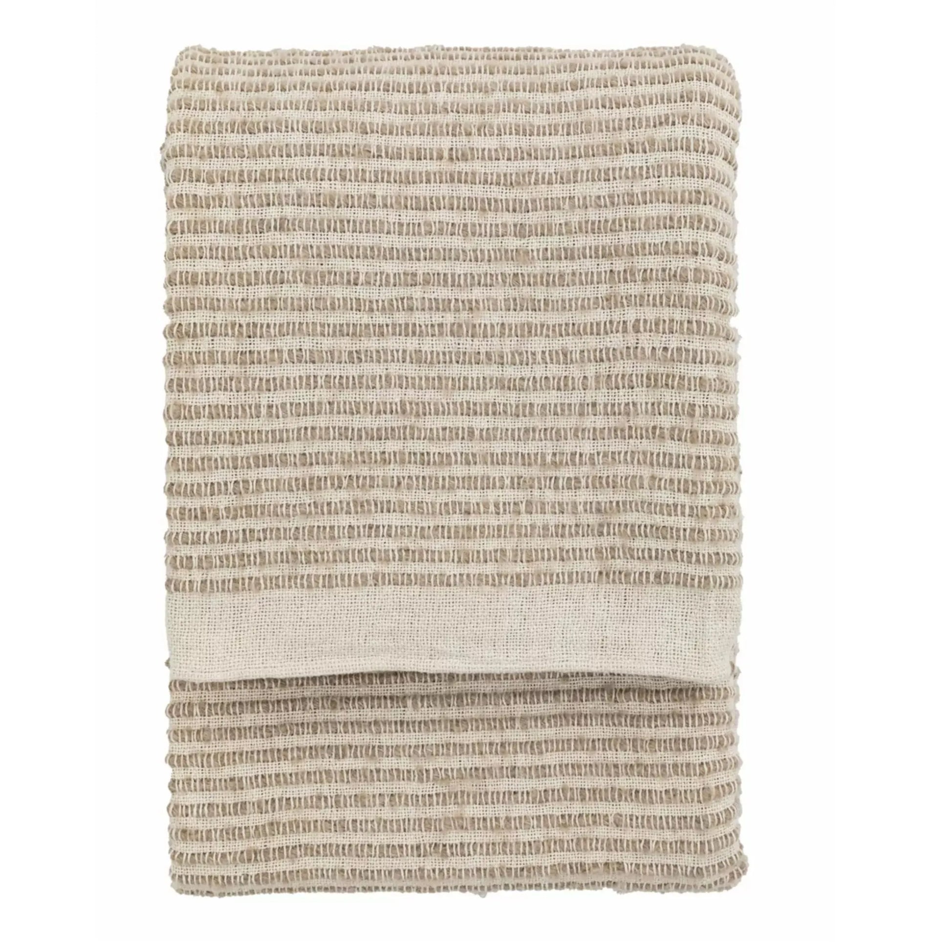 Cream Side Fringed Throw 1