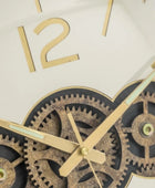 Cream & Gold Cogs Wall Clock 4
