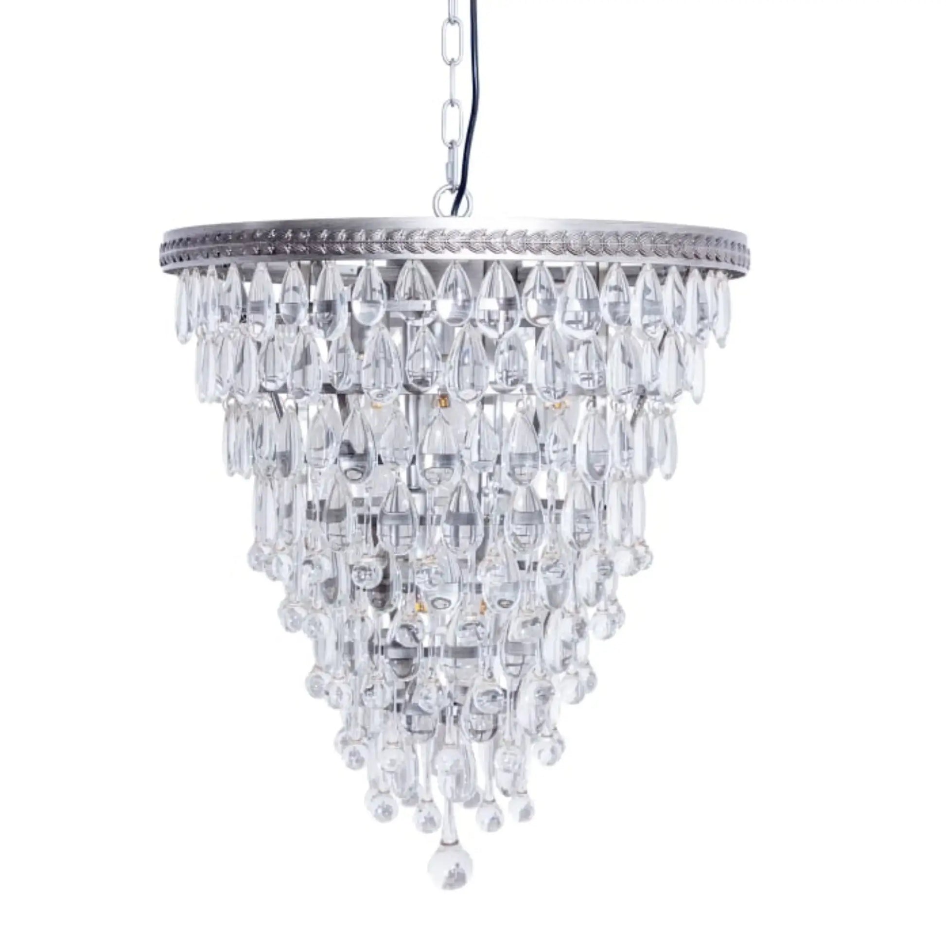 Crystal chandelier on a white background