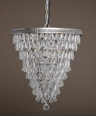 Crystal chandelier on a brown background