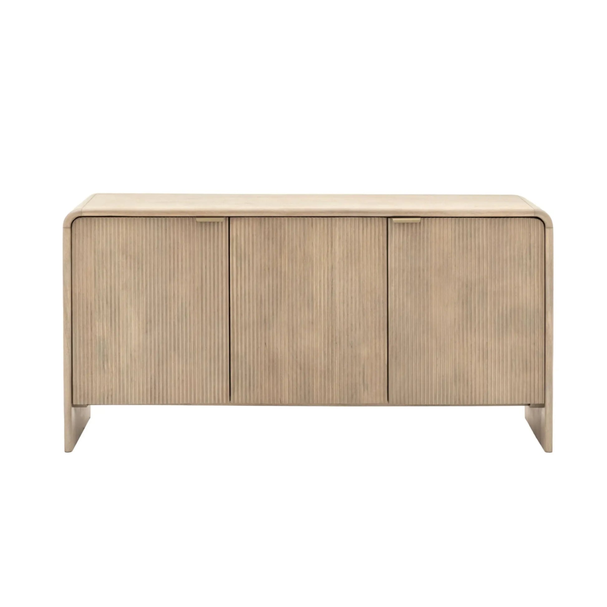 Curved Edge Mango Wood 3 Door Sideboard 2